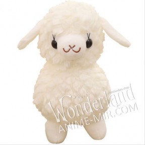 Плюшевая игрушка альпака - белая 20см / Alpaca - White